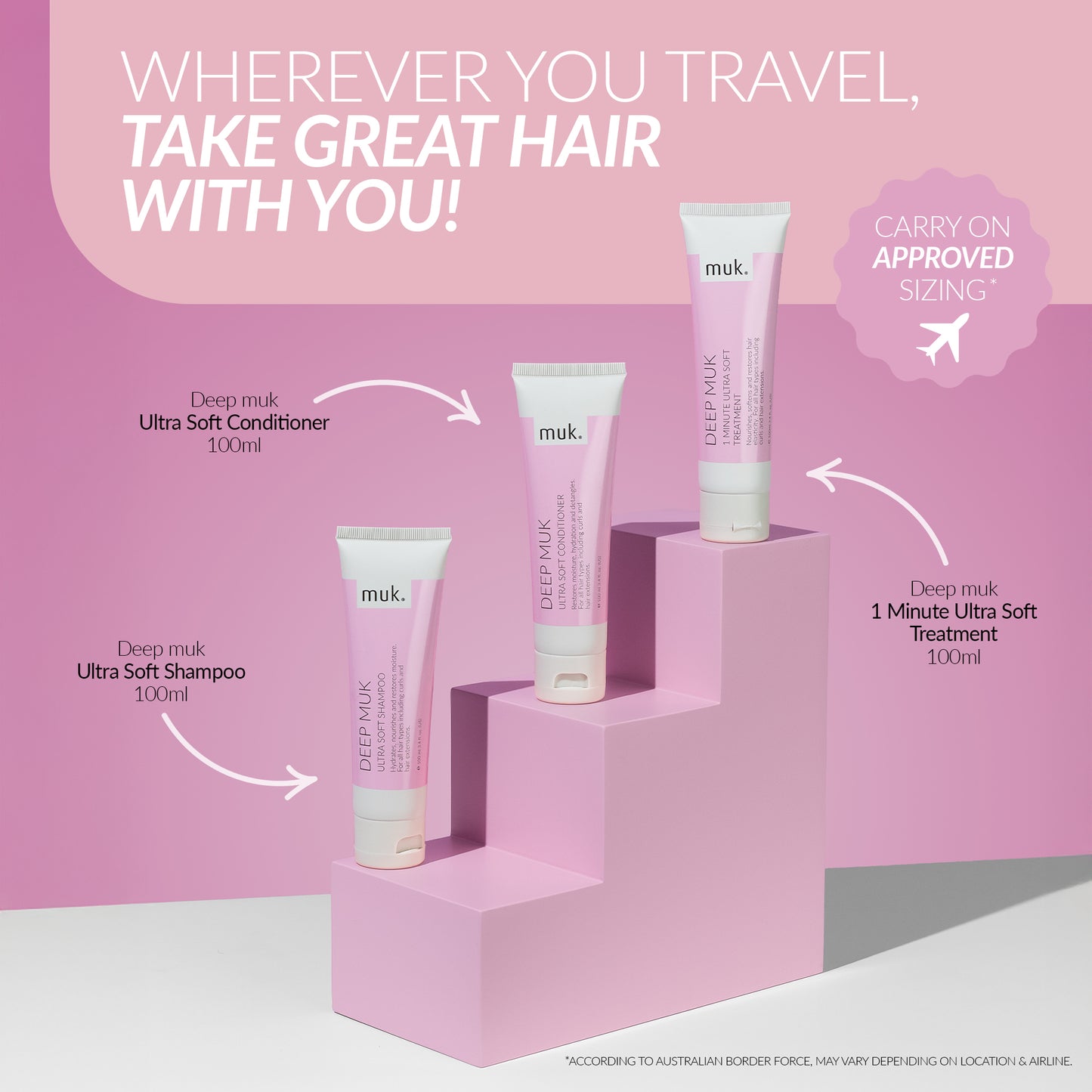 Deep muk Ultra Soft Trio Travel Pack 100ml