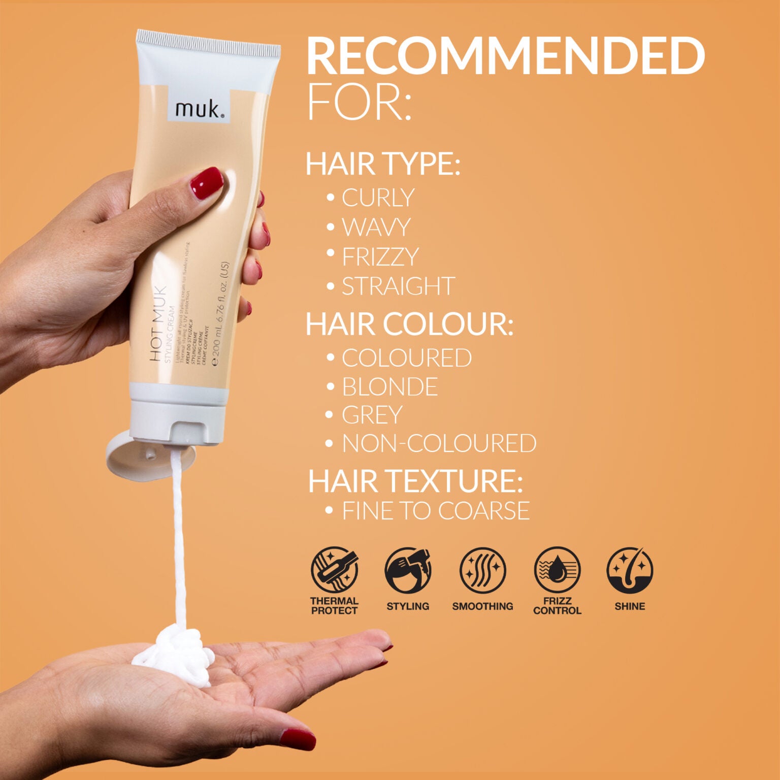 Hot muk Styling Cream 200ml