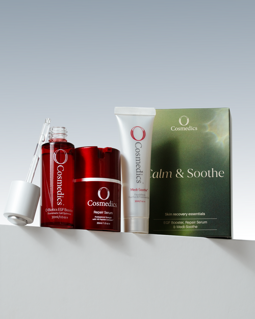 O Cosmedics Calm & Soothe Trio barrier-repair bundle hero image