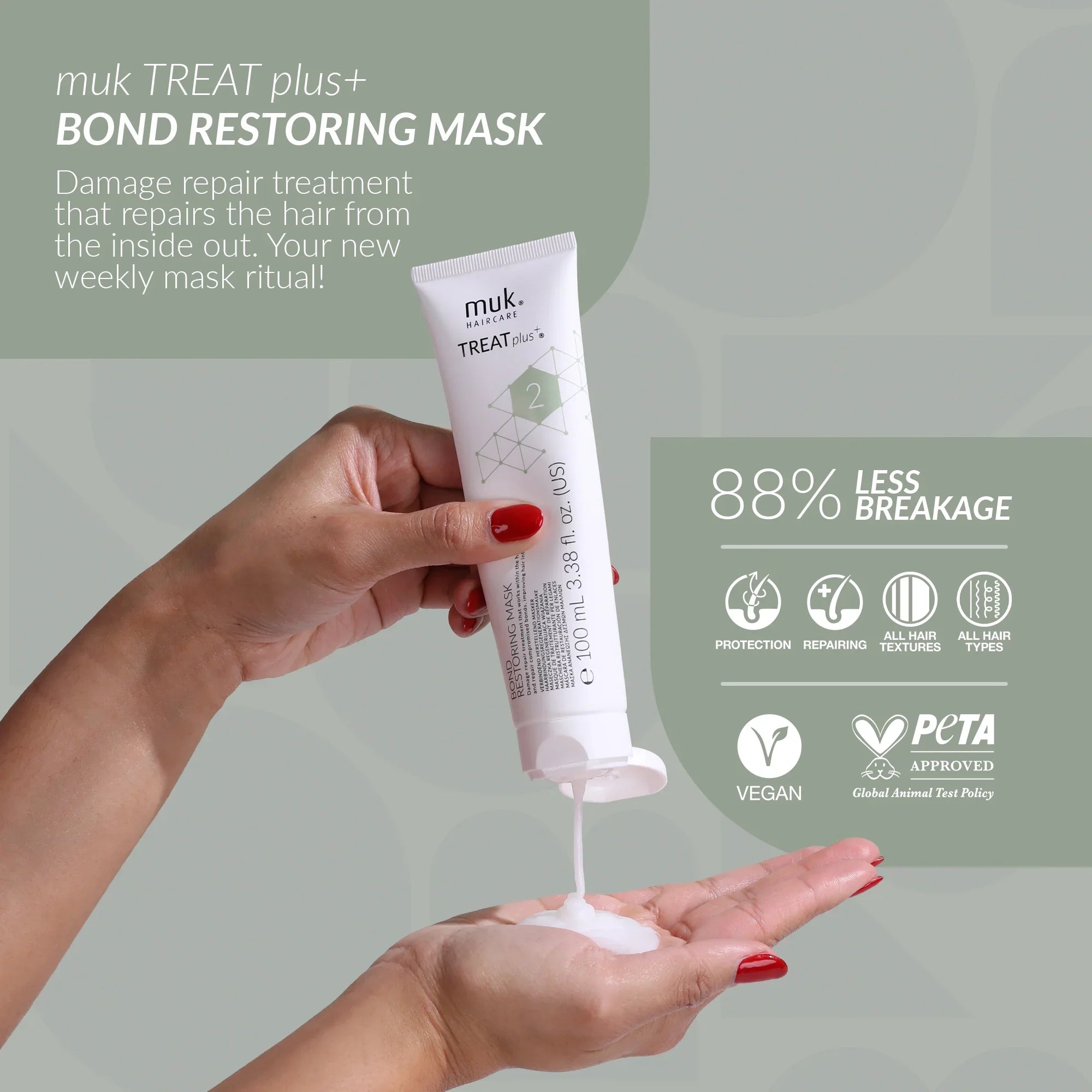 Muk Treat plus+ Bond Restoring Mask 100ml- Intensive Hair Repair Treatment